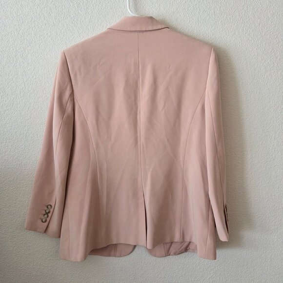 Ann Taylor US Womens Size 14 Blush Pink Blazer Single Button Business Office - Picture 4 of 11